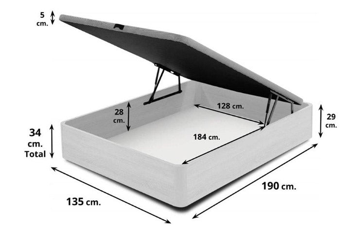 Lit canapé pliant (90, 105, 135 et 150 cm x 190 cm)