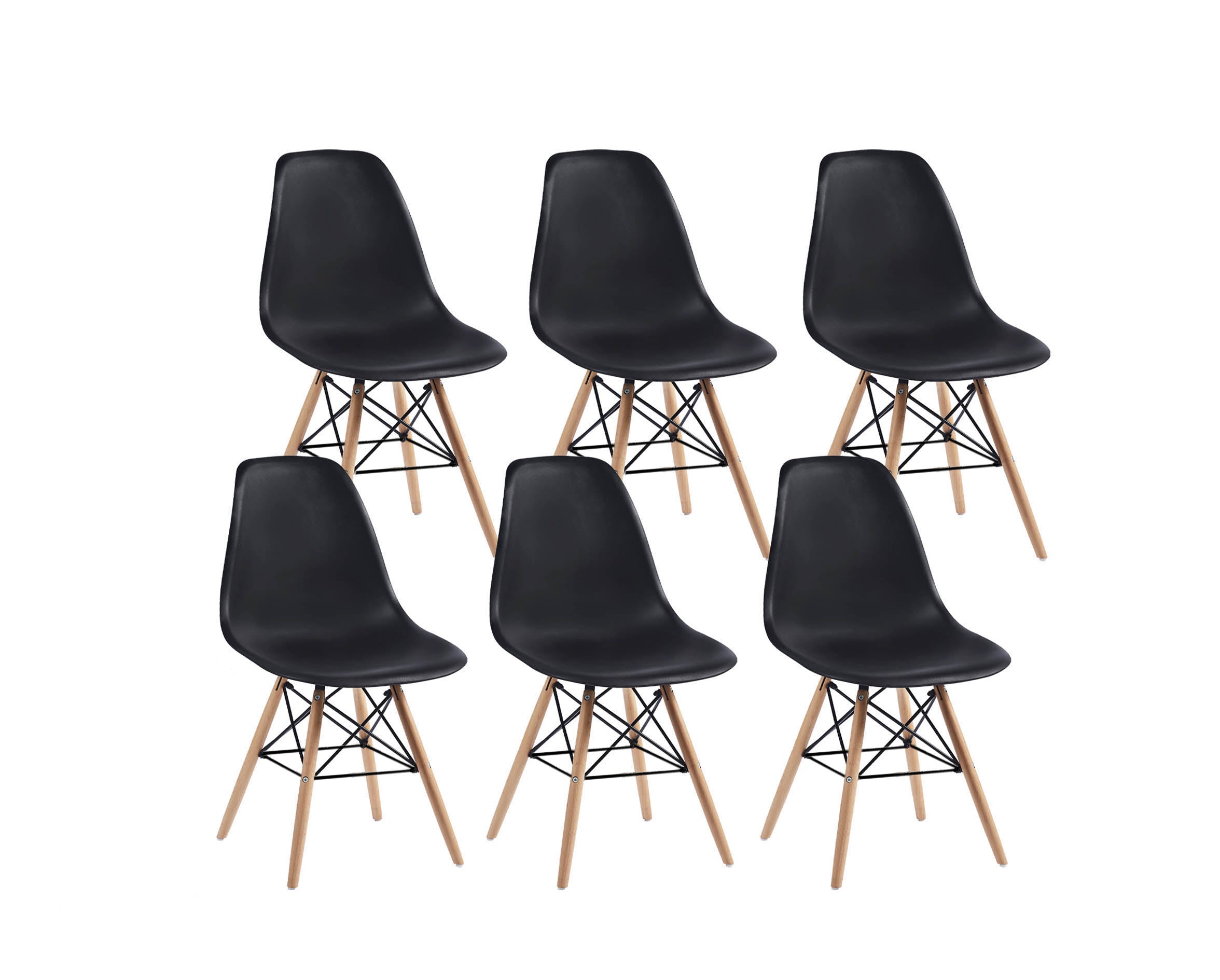 Pack 4 sillas nórdicas color negro Merkamueble