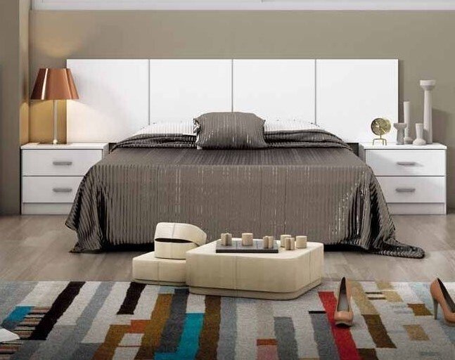 Pack Ahorro: Dormitorio Couple + Canape Abatible + Colchon Basic 135x190cm