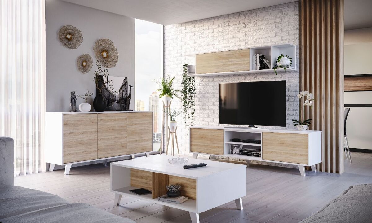 Mueble TV 180 cm + Estante. Conjunto Muebles de Salon