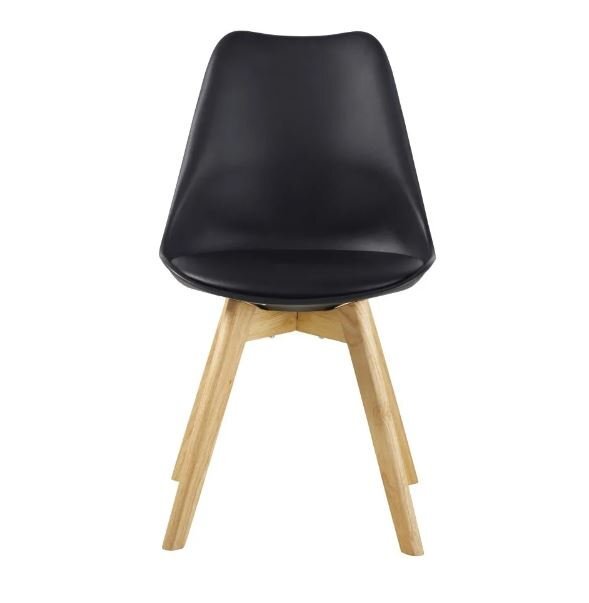 Pack 4 sillas nórdicas (estilo nórdico), plástico, patas madera - Malmo -  MEBLERO