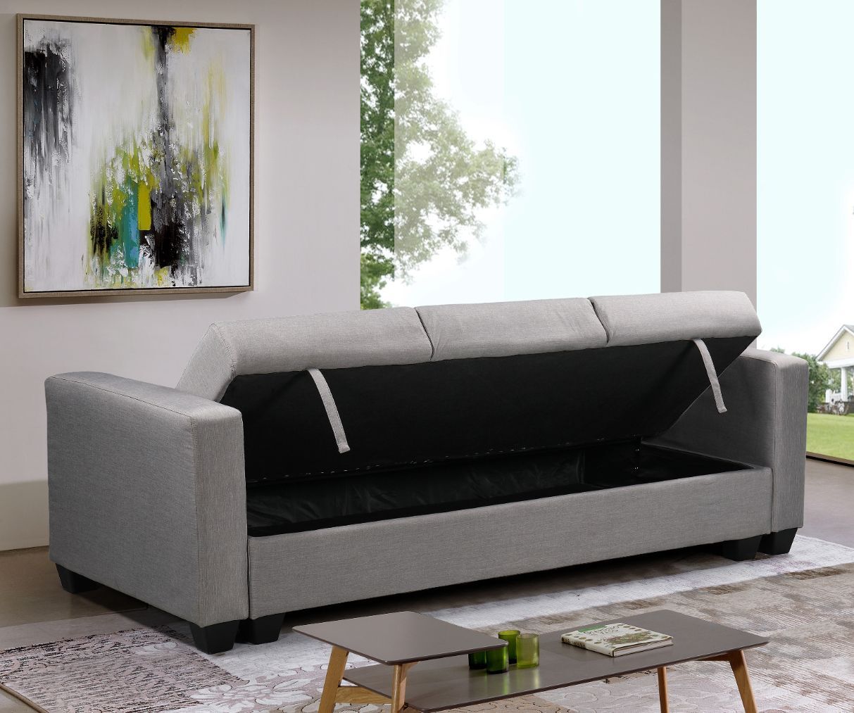Sofa Cama Keyla con Arcon, 210x85cm