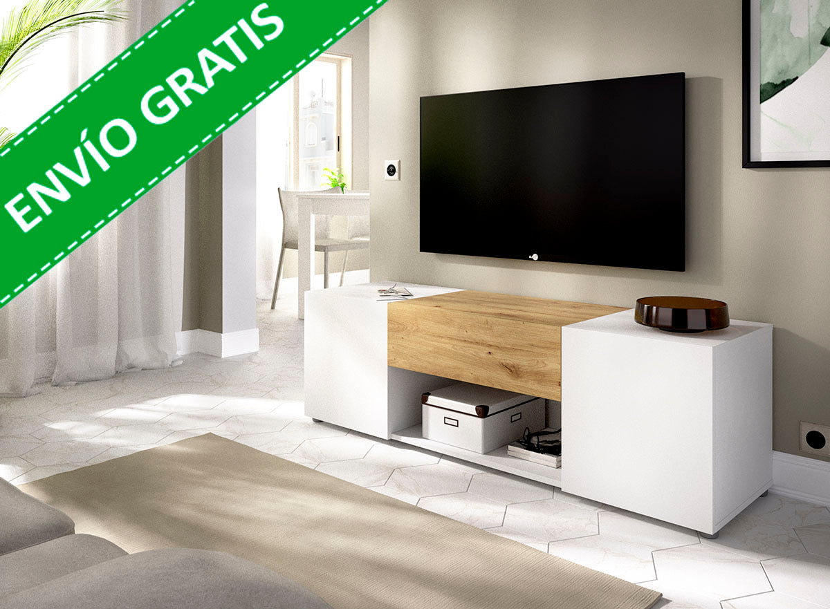 Mueble TV Industrial 2 Puertas y 1 Cajon – Easy Mobel
