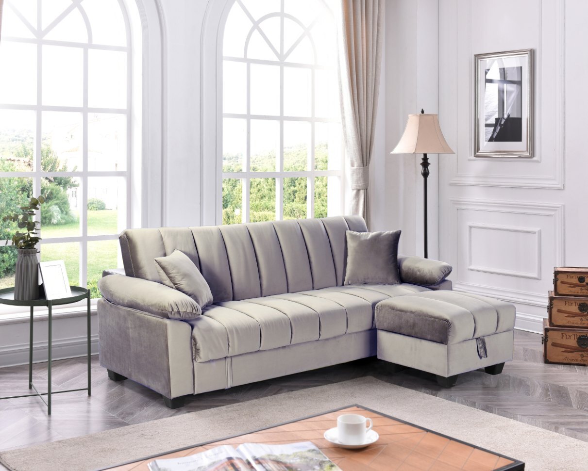 Sofa Cama con Puff Yadhi 210x85cm
